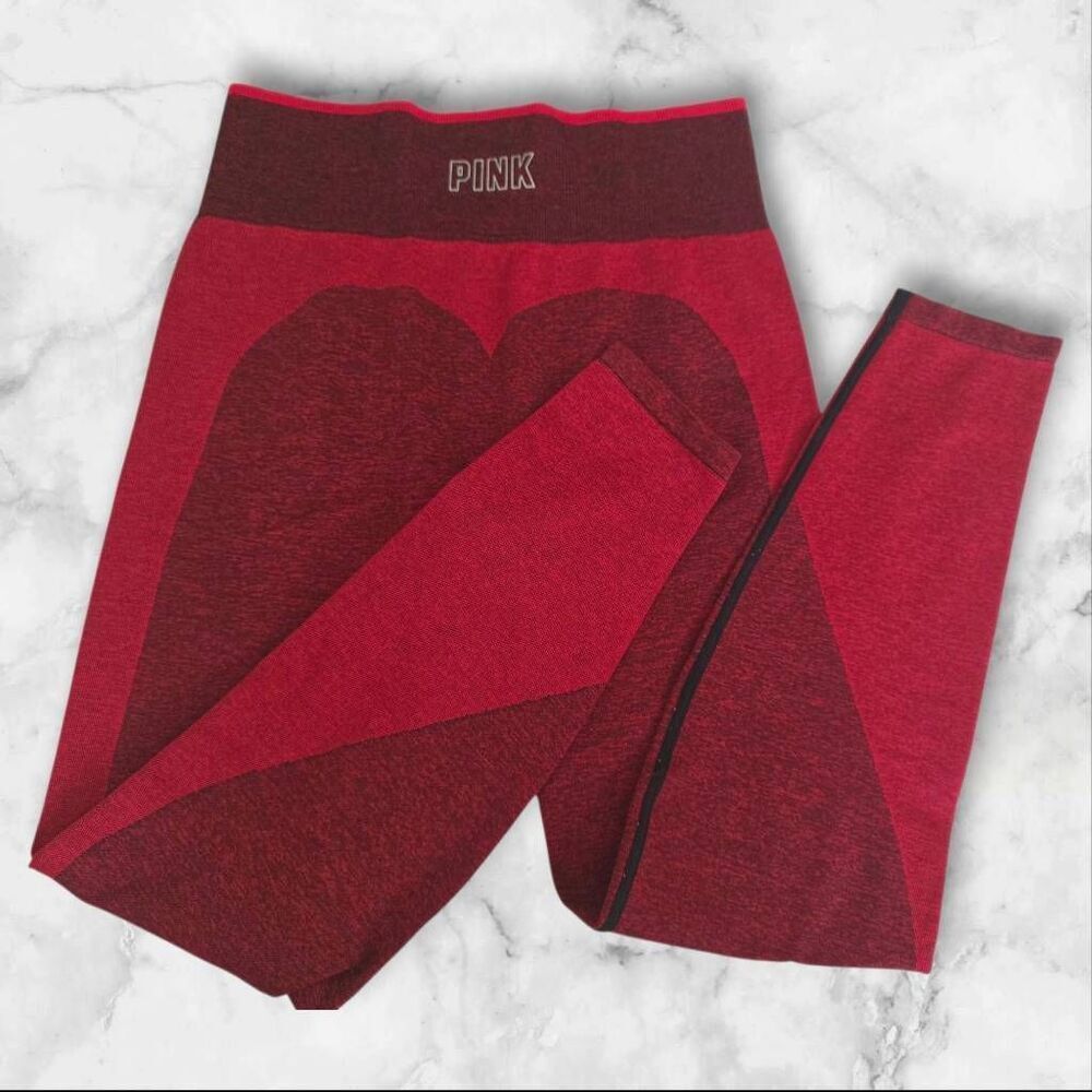 PINK Victoria Secret Medium Red Seamless Leggings